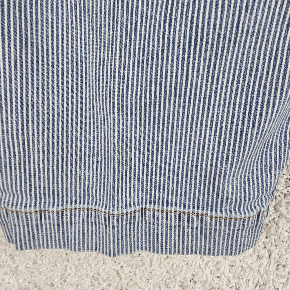 Vintage Y2K Railroad Hickory Stripe Faded Glory Stretch Capri Pants Missy Sz 16 - Picture 10 of 13